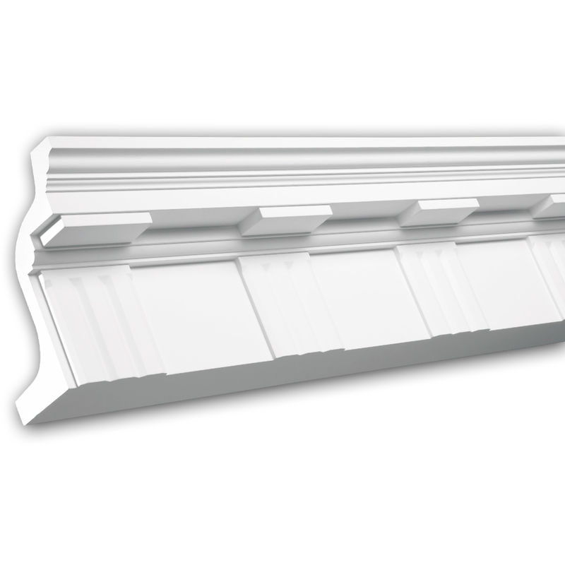 Profhome Decor - Cornice Moulding 150151 ative Moulding Crown Moulding Coving Cornice timeless classic design white 2 m - white