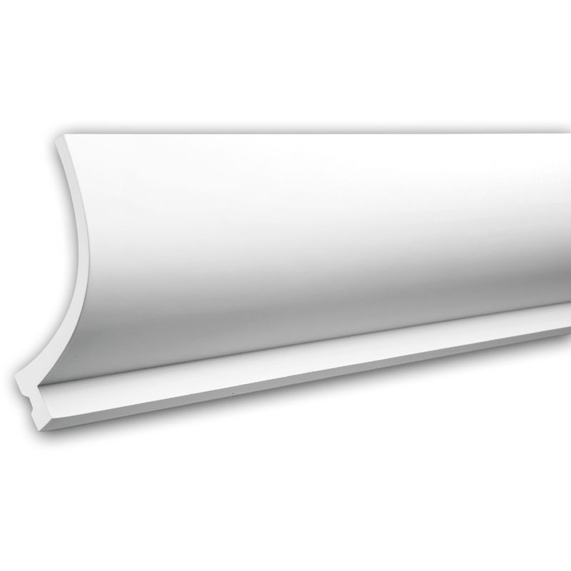 Profhome Decor - Cornice Moulding 150220 Profhome Uplighter Crown Moulding for Indirect Lighting Coving Cornice timeless classic design white 2 m