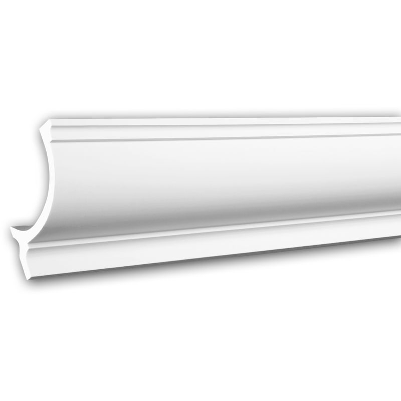 Profhome Decor - Cornice Moulding 150261 Profhome Uplighter Crown Moulding for Indirect Lighting Coving Cornice Neo-Classicism style white 2 m - white