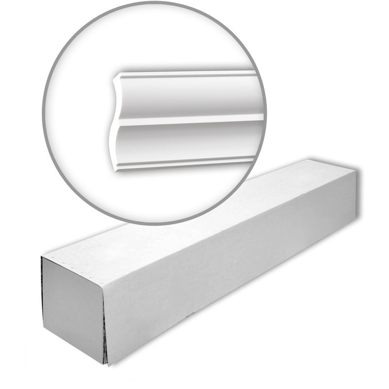 Profhome Decor - Profhome 150275 1 Box 6 pieces Cornice moulding 12 m - white