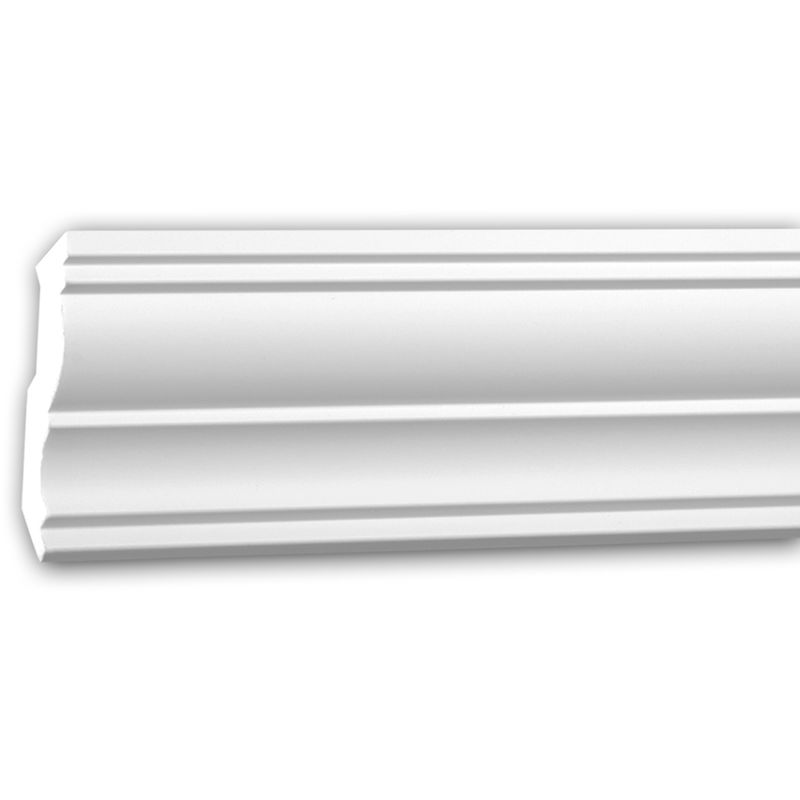 Profhome Decor - Cornice Moulding 150288 ative Moulding Crown Moulding Coving Cornice Neo-Classicism style white 2 m - white