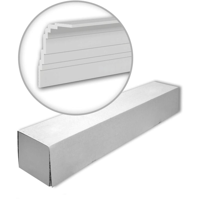 Profhome 650802-box 1 carton 4 pièces Corniche Moulure de plafond design moderne 8 m