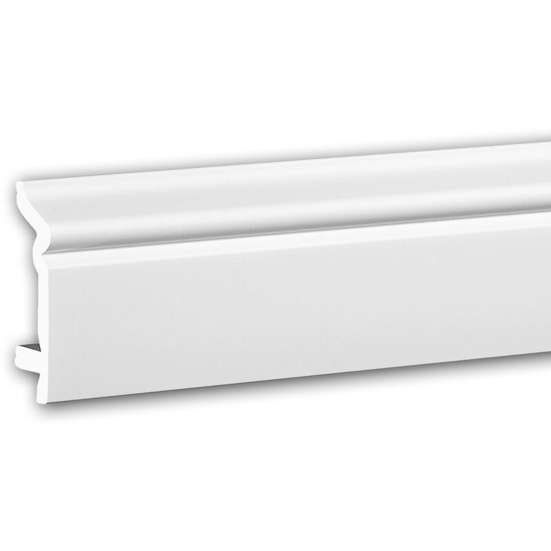 Profhome Decor - Skirting 653107 Profhome Base Moulding Baseboard Decorative Moulding Skirting Board timeless classic design white 2 m