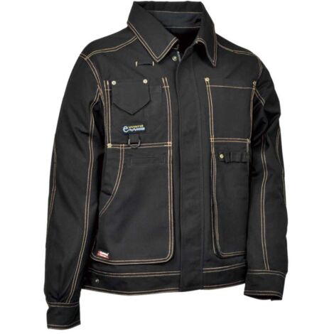 Profi Arbeitsjacke Cofra BRUXELLES, 100% Baumwolle schwarz 48
