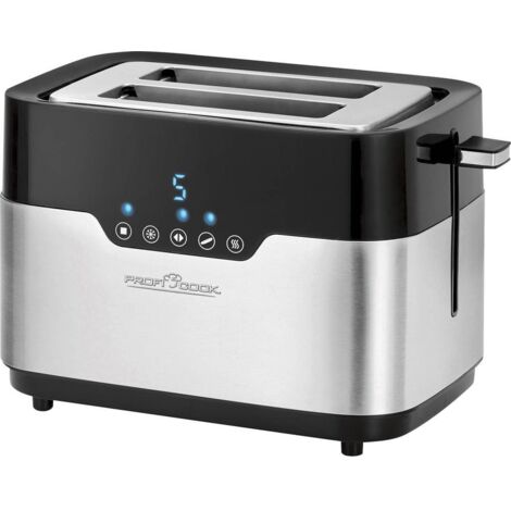 Profi Cook PC-TA 1170 Tostapane Nero, acciaio inox