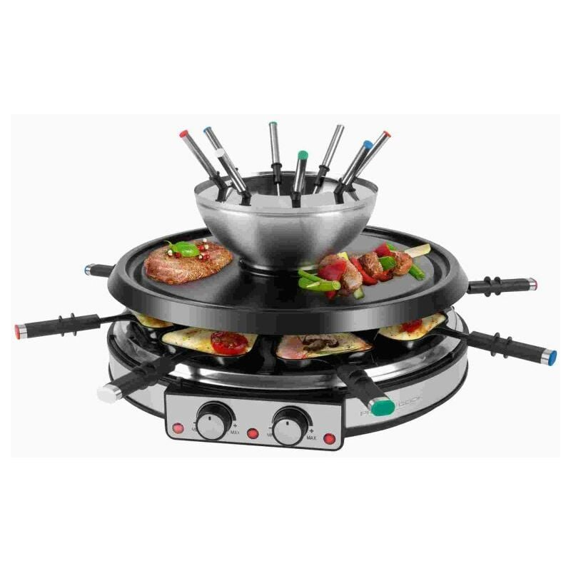 Proficook - Appareil à raclette et fondue 8 personnes PC-RG/FD1245