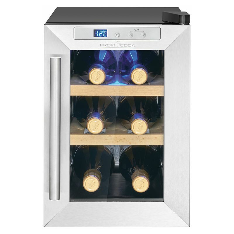 Proficook - Cave à vin avec porte vitrée et écran led 17L PC-WK1231