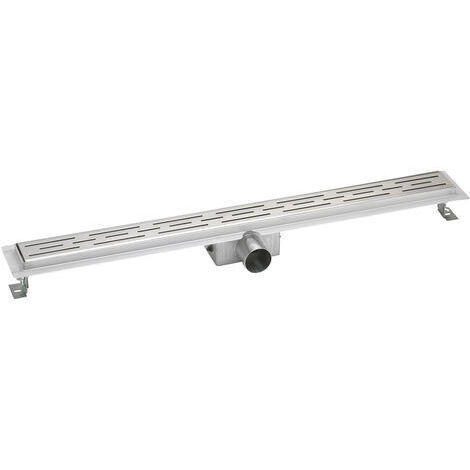 Profi Duschrinne mit Ablaufrost 60-140cm Edelstahl :60cm