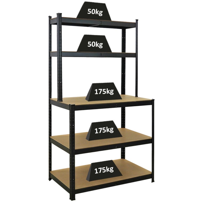 Profi Etabli giant beast HxLxP 180x100x60cm Capacité de charge 175kg Noir