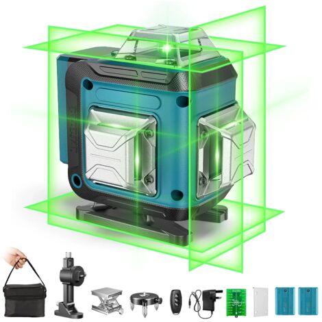 Profi Grünlaser 4D 16 Linien, Selbstnivellierend, Reichweite 30m