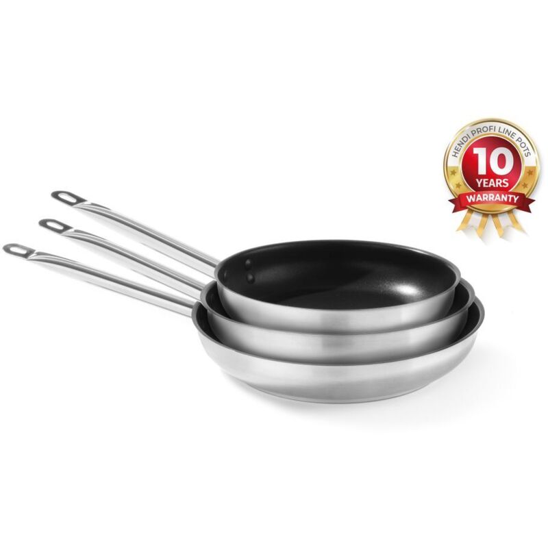 Bratpfanne, Antihaftbeschichtet - Ohne Deckel, Profi Line, ⌀240x(h)45mm - Hendi