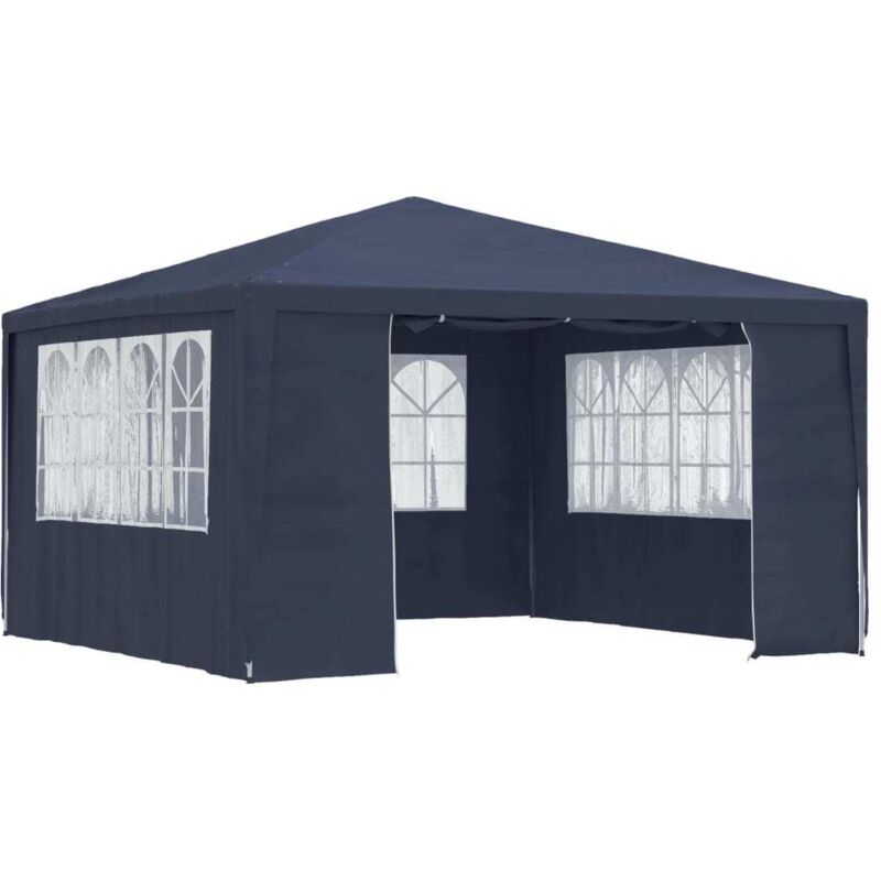 Profi-partyzelt Mit Seitenwänden 4×4 M Blau 90 G/m² - Vidaxl