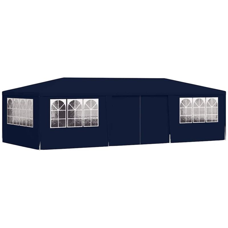 Profi-partyzelt Mit Seitenwänden 4×9 M Blau 90 G/m² - Vidaxl
