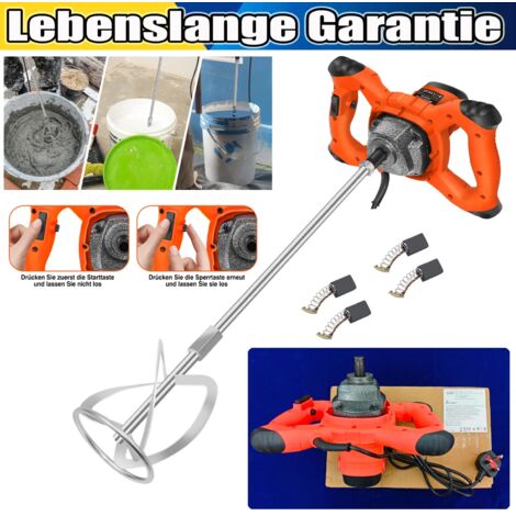 Profi Rührwerk 3800W Handrührwerk Mörtelrührer Betonmischer 6-Gang einstellbar