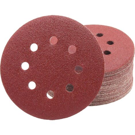 Profi-Schleifscheiben │ 100 Stück │ 8 Löcher │ Ø 125 mm │ Körnung 120 │ für Exzenterschleifer │ Schleifblätter │ Schleifpapier (P 120)