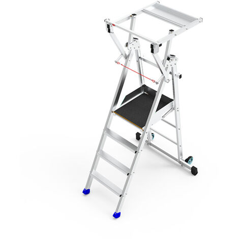 Profi Stehleiter 4 Stufen - Maximale Arbeitshöhe 3.00m - PIRL4RM