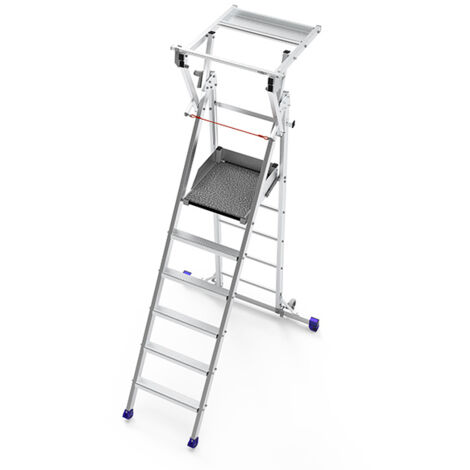Profi Stehleiter 6 Stufen - Maximale Arbeitshöhe 3.50m - PIRL6RM