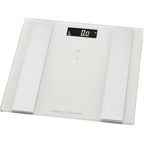 ProfiCare PC-PW 3007 FA 8 in1 Bilancia pesapersone elettronica in vetro con inserto in acciaio inox, display LCD multifunzione, sensore touch