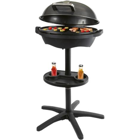 ProfiCook - Barbecue elettrico per interni ed esterni, non fumo, 2400 W, griglia elettrica per balcone, indicatore di temperatura, griglia da tavolo elettrica 2 in 1, PC BQS 1303