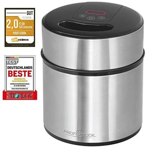 ProfiCook PC-ICM 1140 sorbetera plata 1,8 L