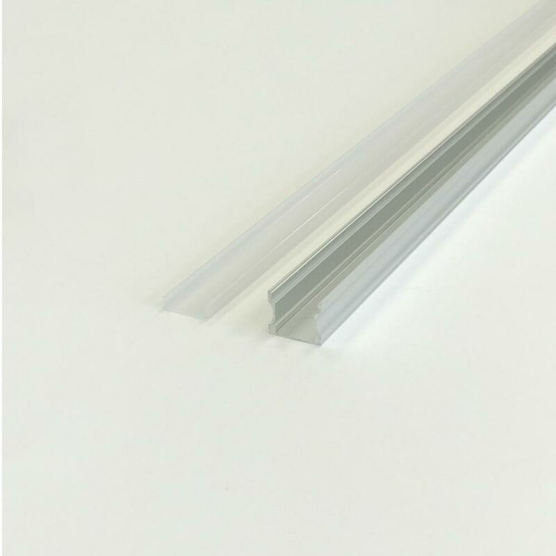 Silumen - Profile Aluminium pour Bandeau led Couvercle Opaque - Unité / 2 - Blanc