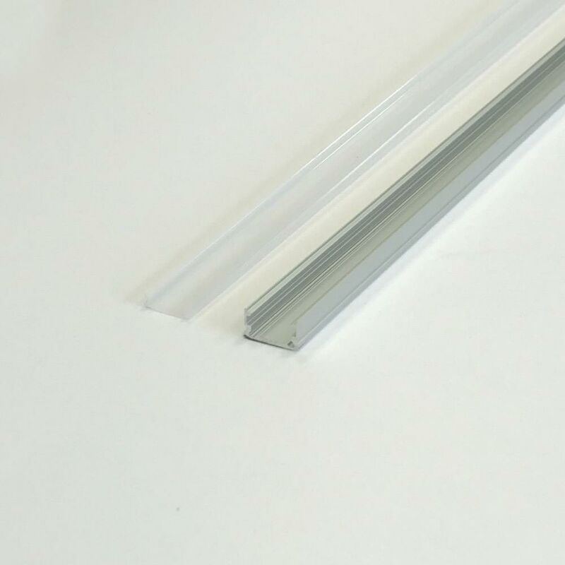 Profilé Aluminium pour Ruban led Couvercle Blanc Opaque - Unité / 2 m Silumen
