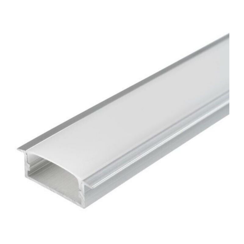 Profilé Aluminium Large Encastrable 2m pour Ruban LED - Cache Op