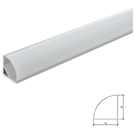 GREENICE Profil Aluminium Für LED -Streifen Installation Ecken - Diffusor Milchig x 2M