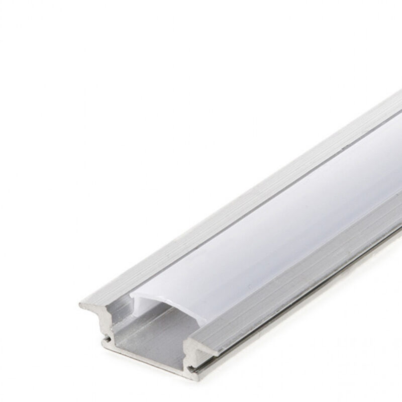 Greenice – Profilé aluminium pour bande LED RLA1708 – Diffuseur opale – Longueur 2M – Pour éclairage encastré et décoratif