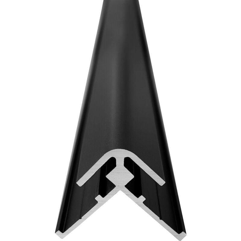 Profilé angle 90° extérieur pour panneau vipanel 3 mm - Noir, hauteur 255 cm