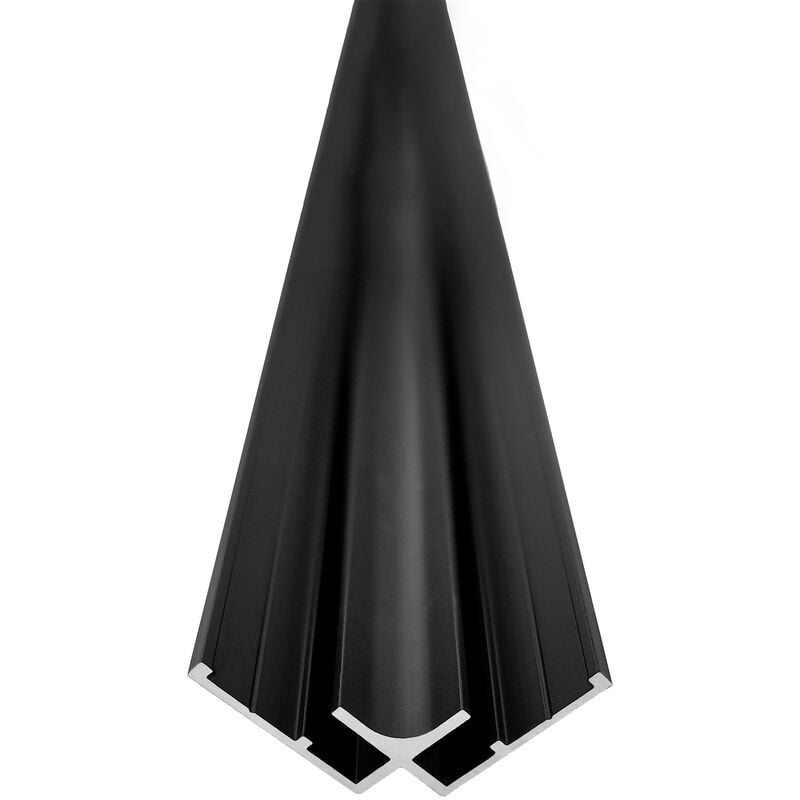 Profilé angle 90° intérieur 255 cm pour panneau vipanel 3 mm - Noir