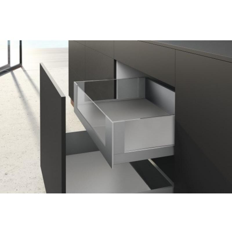 Profil façade de tiroirs intérieur à l'anglaise AvanTech you - longueur 2000 mm - hauteur 101 mm - finition Blanc - hettich