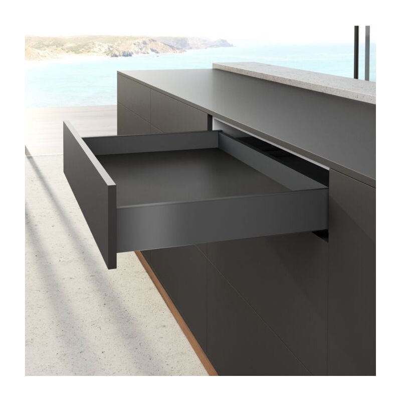 Hettich - Profil Avantech You L.350 x H.101 mm Anthracite set - 9255326