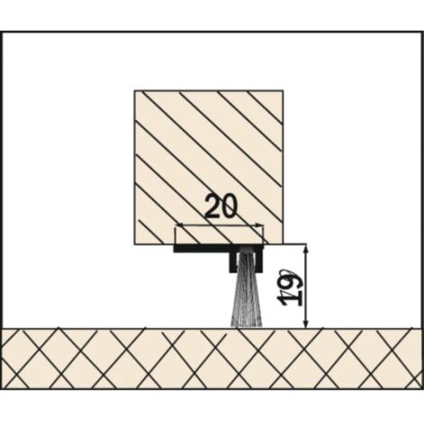Profil brosse pré-percé pour bas de porte – Aluminium anodisé – Longueur 3000 mm – Hauteur brosse 32 mm – Étanchéité améliorée – Ellen