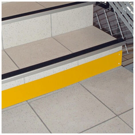 PROFIL CONTREMARCHE ALU EPOXY. 1m15x10cm (WP100). Blanc .  - Blanc