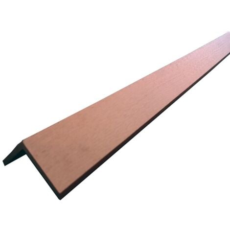 Profil d'angle bois composite pour bardage - Coloris - Brun rouge, Epaisseur - 6 cm, Largeur - 6 cm, Longueur - 270 cm
