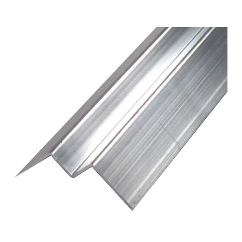 Profil d'angle alu intérieur pour bardage - Coloris - Aluminium brut, Epaisseur - 3 mm, Largeur - 7.7 cm, Longueur - 270 cm