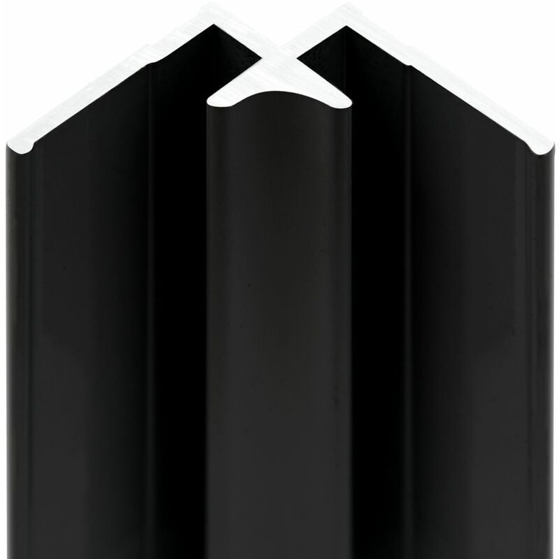 Profilé d'angle pour panneau mural de douche, DécoDesign Schulte Noir, 255 cm