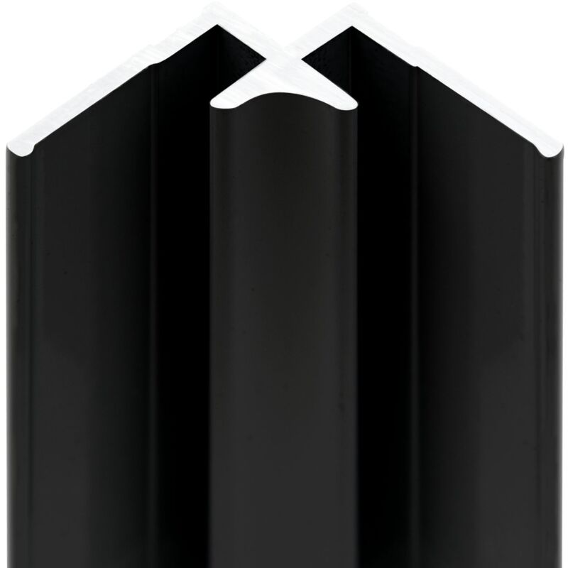 Profilé d'angle intérieur pour panneau mural de douche, DécoDesign Schulte Noir, 210 cm