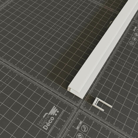 Profil d'Arrêt PVC Clipsable 8 mm - Longueur 2.60 m - Blanc - Blanc