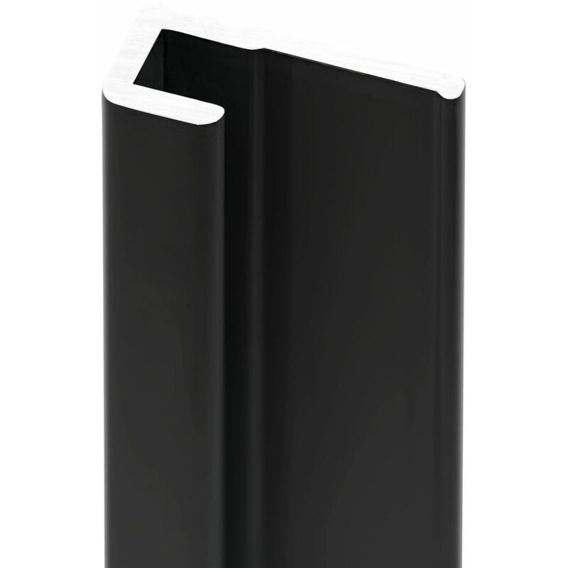 Profilé de finition pour panneau mural de douche, DécoDesign Schulte Noir, 255 cm