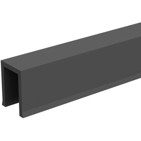 Profil de guidage en U en PVC pour porte entre-cloison 1,10 m – Longueur 1,10 m – Poids max 50 kg – Dimensions 12 x 17 mm – Fuienko