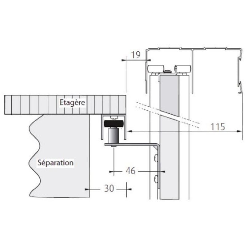 Profil de guidage U25 pour installation sous-pente - 25 x 25 mm épaisseur 2mm longueur 2550 mm - SEED