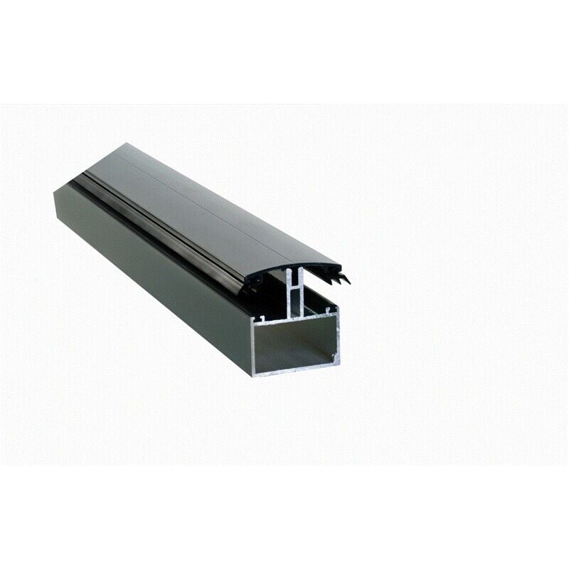 Profil de jonction porteur en h adaptable au polycarbonate 16/32mm en aluminium laqué - Coloris - Gris anthracite ral 7016, Longueur - 4 m