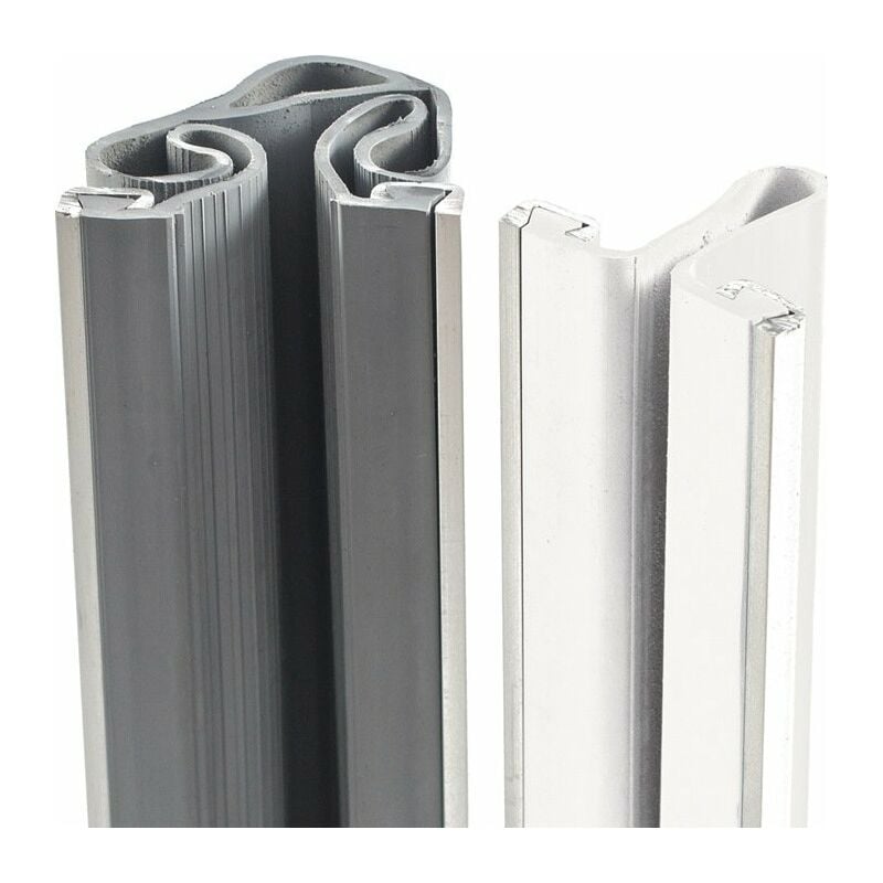 Ellen - Profilé protège-doigts usage extérieur Outdoor elton à visser - Gris caoutchouc L.2 m - 4903100