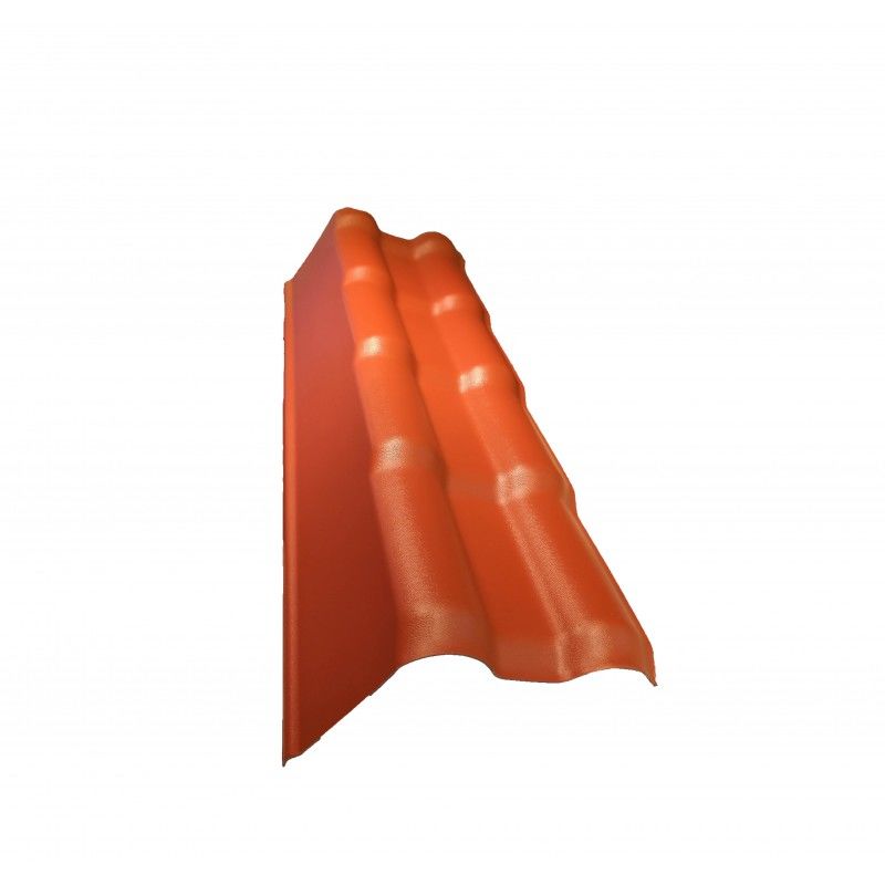 Profil de rive gauche pour toiture pvc mini 94 x 37,5 cm - Coloris - Terre cuite, Largeur - 37,5 cm, Longueur - 94 cm - Terre cuite