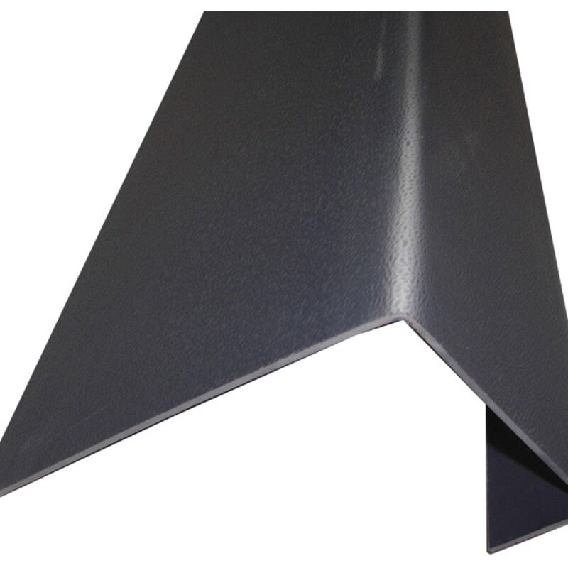 Profil de rive toiture tuile pvc l 188 cm - Coloris - Gris anthracite, Largeur - 38 cm, Longueur - 188 cm