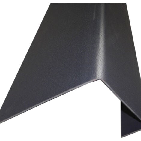 Profil de rive toiture tuile PVC L 188 cm - Coloris - Gris anthracite, Largeur - 38 cm, Longueur - 188 cm