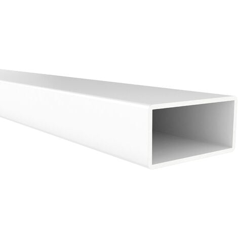 Profil de tube rectangulaire | Fabriqué en aluminium | Finition blanche | Pour les projets de construction, les réformes et le bricolage | Mesures 40*20*1000mm | Longueur du profil 1 mètre | Épaisseur 1 mm |