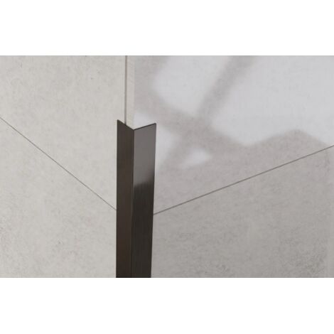 Profil décoratif L angulaire en acier inoxydable 30mm x 30mm x 2700mm - gunmetal